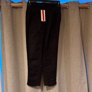 Elegant Black Straight Leg Women's Pants